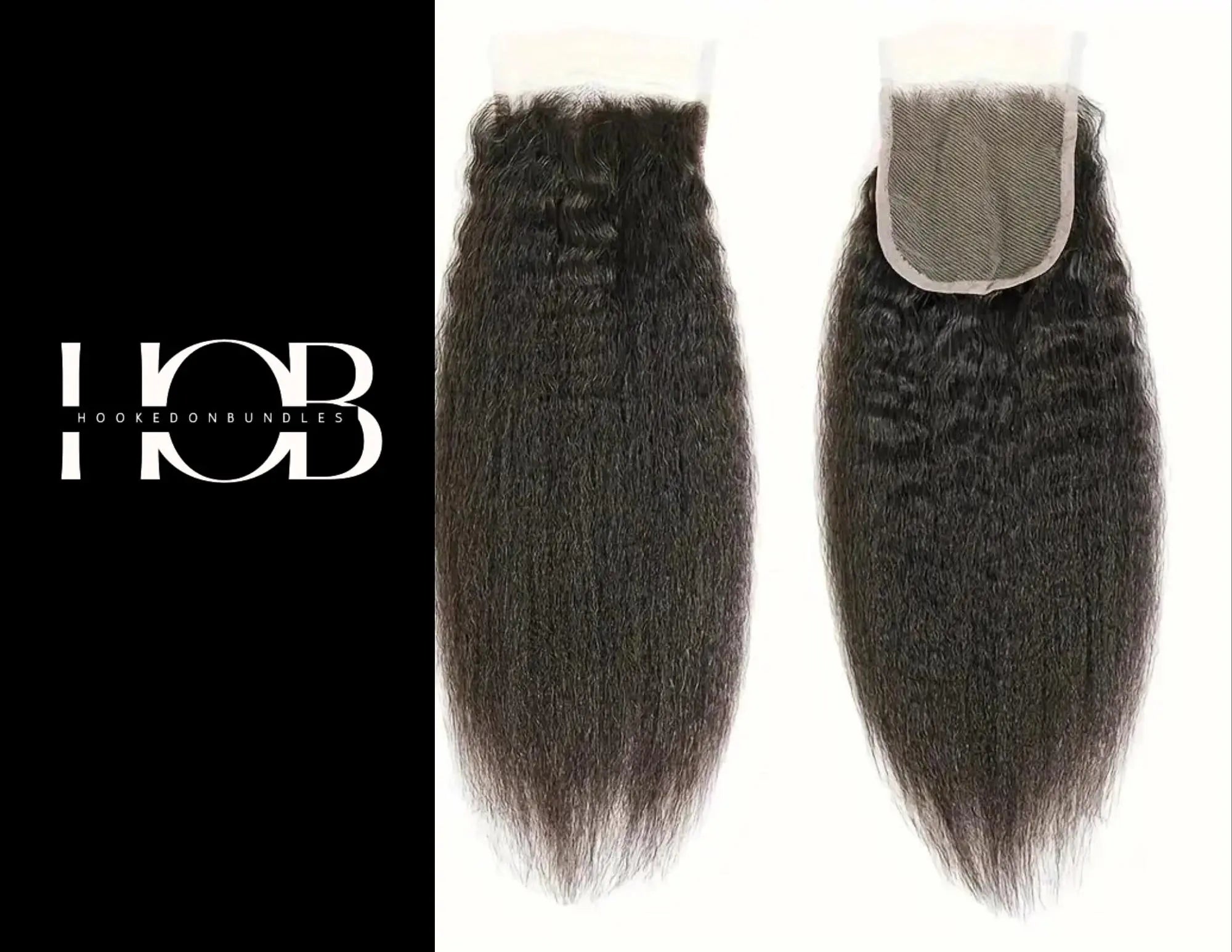 Kinky Straight 4x4 Lace Closure HookedOnBundles Virgin Hair